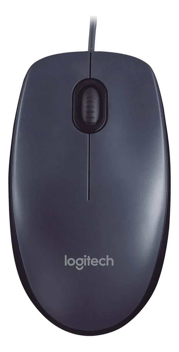 Mouse com fio Logitech M90 Preto Tamanho padrão